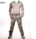 Wholesale Airsoft Army Atacs clothes Military paintball Combat Camoflage Uniform with pads