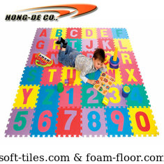 China Alphabet mat with ABC , 123 Non-Toxic, Eco-friendly Safe, soft, durable and easy to wipe supplier
