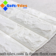 China 3D Brick Thicken Soft PE Foam Wall Sticker Panels Wallpaper Decor Stone Marble colour supplier