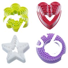 China Plastic Colorful Cookie Cutter Set - 20 Piece 3D Bakeware Cookie Tools Set supplier