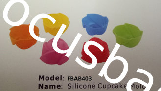 China FBAB403 for wholesales BPA free flower heart star shapes silicone cupcake mold supplier