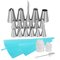 Reusable Silicone Icing Piping Cream Pastry Bag Cake DIY Decorating Tool russian piping tips with bag supplier