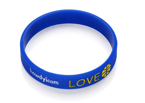 adult size 1 color filled  eco-friendly silicone wristband for promotional gift