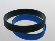 solid color black custom debossed silicone bracelets