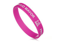 Awareness silicone rubber bracelet printed customized size and logo