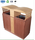 Environmentally friendly composite plastic wooden box Outdoor park trash can