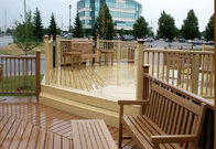 WPC eco-friendly building materials WPCdecking 140h22  Pe plastic wood flooring outdoor hollow deck