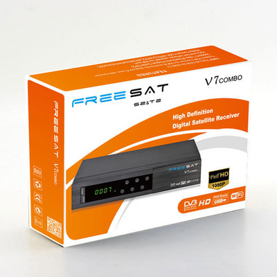 FREESAT V7Combo powervu patch biss key free porn video set top box support 3G CCCAM 1080P HD satelliter receiver