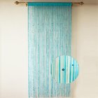Sparkle attractive wholesale elegant pearl flat string curtain for home decoration