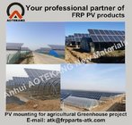 PV mounting for agricultrual greenhouse project, FRP Solar mounting structures, color can be adjusted as requirement