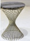 stone top Brass stainless steel metal side table/End table/coffee table/C table, hotel furniture,casegoodsTA-0089