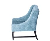 Solid beech wood frame blue fabric upholstered Leisure Customized Comfortable soft hotel lounge chair