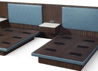 Hyatt Regency 5-star hotel Luxury design zebra wood veneer queen size bed of  hotel bedroom furniture