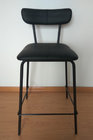 bar chair,fabric /pu seat,steel legs, black or white color,modern bar chair