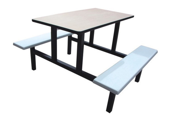 China fiberglass or FRP dining table and square stool supplier