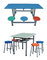 fiberglass or FRP dining table with round stool supplier