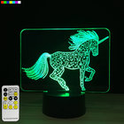 Unicorn 3d Night Light 7 Colors Change with Remote Night Lights for Kids Room Decor or Perfect Gift for Kids