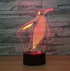 Penguin 7 Colors Change 3D LED Night Light with Remote Control Ideal For Birthday Gifts And Party Decoration