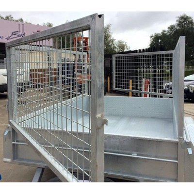 China 7x5 Heavy Duty Hot Dipped Galvanized Cage Trailer supplier