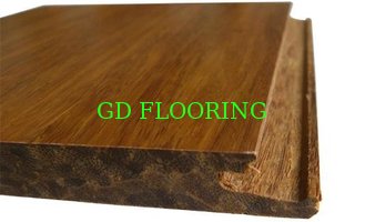 China Strand woven bamboo flooring with UV lacquer by click lock sysytem supplier