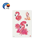 Temporary Tattoo Sticker Sheet Flamingo Bird Ladies Girls Fancy Dress Party Supply