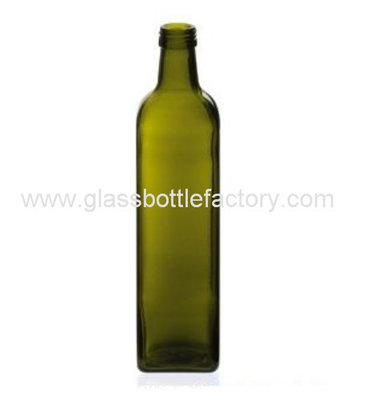 China 750ml MARASCA Dark Green Olive Oil Glass Bottle supplier