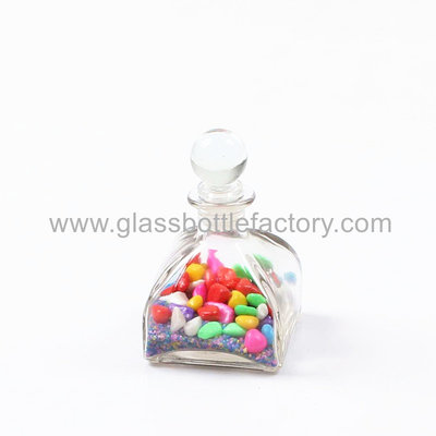 China 100ml Clear Aroma Diffuser Glass Bottle With Glass Cork supplier