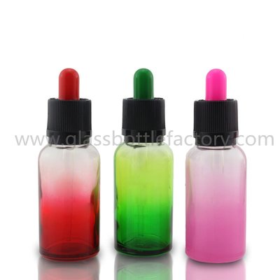 China 30ml Colored Round E-Liquid Glass Bottles supplier