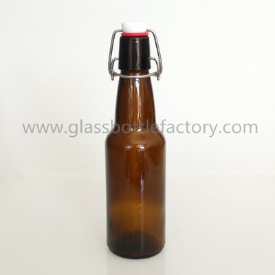 China 330ml Amber Beer Bottle With Swing Top supplier