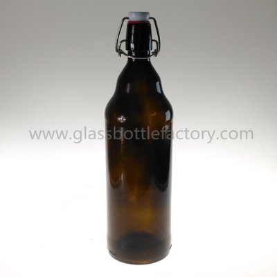 China 1000ml Amber Beer Glass Bottle With Swing Top supplier