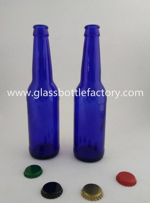 China 330ml Blue Color Beer Bottle supplier