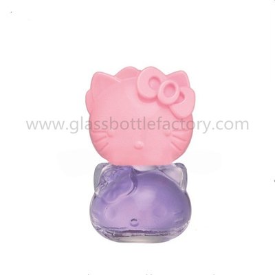 China Hello Kitty 10ml Clear Glass Nail Polish Bottle With Cap supplier