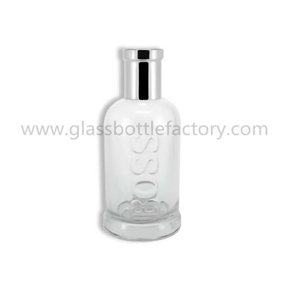 China 100ml Clear Men Design Glass Perfume Sprayer Bottle With Cap supplier