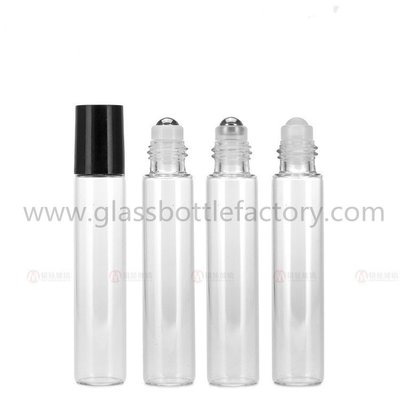 China 10ml Clear Perfume Roll On Bottle With Cap and Roller supplier