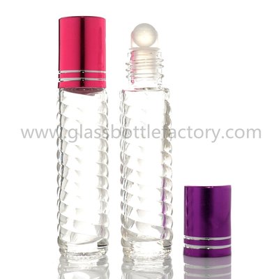 China 5ml Clear Perfume Roll On Bottle With Cap and Roller supplier