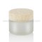 100g Clear,Frost Glass Cosmetic Jars With Wood Lids supplier