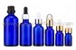 Cobalt Blue Essential Oil Glass Bottles With Droppers And Caps supplier