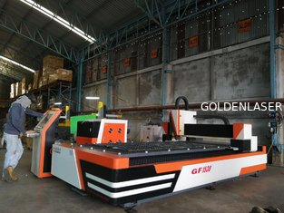 China Golden laser | Open type single table fiber laser sheet plate cutting machine GF-1530 supplier