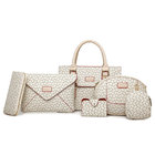 Women handbags set 6 pieces one set pu leather handbag snake skin pattern material