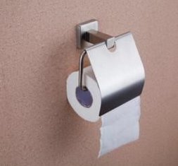 China Toilet Roll holder with cover 83406B(8151)-Square&amp;Stainless steel 304 &amp;Brush&amp;Bathroom &amp;kitchen&amp;Sanitary Hardware supplier
