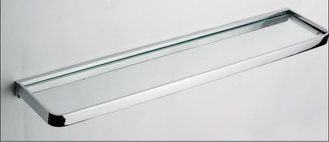 China Glass shelf  9910,brass,chrome,clear color&amp;strengthened glass bathroom accessory&amp;fittings supplier