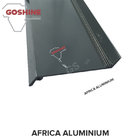 Black powder coated aluminium extrusion profile for aluminium handrail supplier