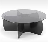Rounds or square shape furniture table top glass with polished fine grinding edge