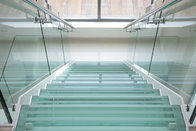 tempered glass for curved internal stairs hand rails as well as for balcony handrails