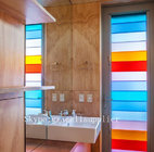 Factory direct-sale colorful or clear decor shutters glass for bathroom window