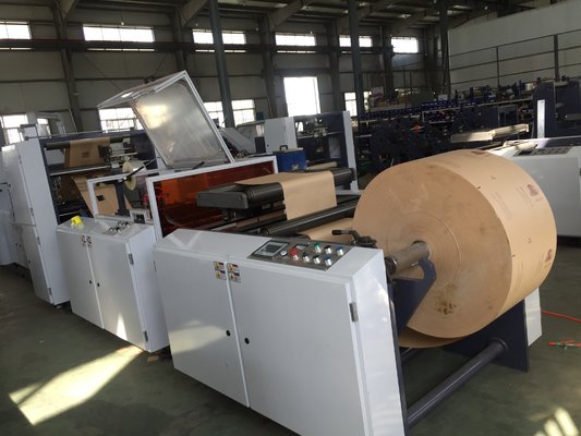 square bottom paper bag making machine with pp window