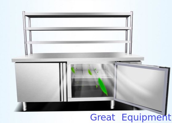 Commercial Kitchen Refrigerator Stainless Steel Chiller Freezer With Work Table (	LC-GZT03)