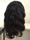 10a grade 16 inch body wave virgin remy cuticle natural color unprocessed density 150% full lace wigs