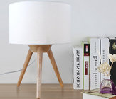 Table bedside Wooden base linen lampshade simple style Bedside lamp LX102