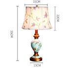 Resin vase base fabric lampshade soft light elegance Bedside table lamp LX107